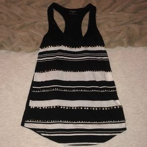 Black&white Express beaded tank top